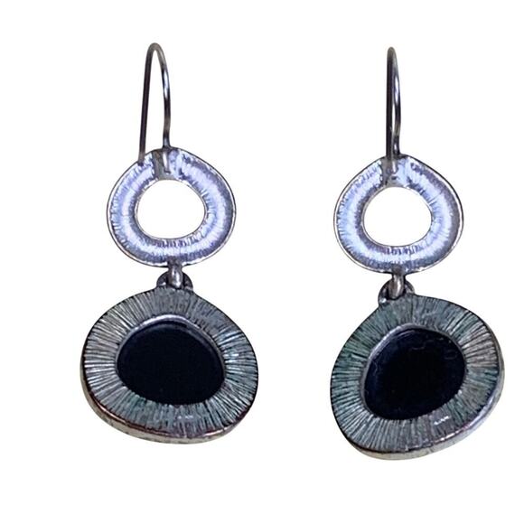 Abalone Look Stretch Bracelet and Hook Earrings Set - Picture 5 of 6